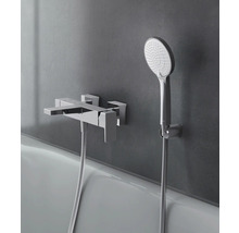 Aufputz-Badarmatur mit Handbrause und Brauseschlauch