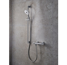 Ensemble de douche avec douchette et mitigeur thermostatique au mur