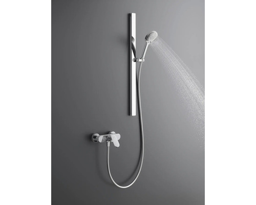 Brausegarnitur mit Stange und Thermostatarmatur