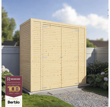 Armoire de jardin en bois avec double porte dans le jardin