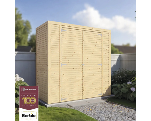 Armoire de jardin en bois avec double porte dans le jardin