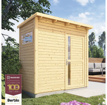 Abri de jardin en bois avec fenêtre et porte en extérieur