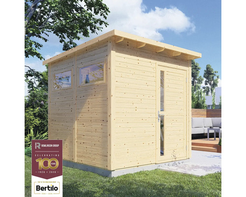 Abri de jardin en bois avec fenêtre et porte