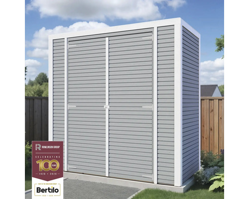 Armoire de jardin avec double porte et structure en bois horizontale