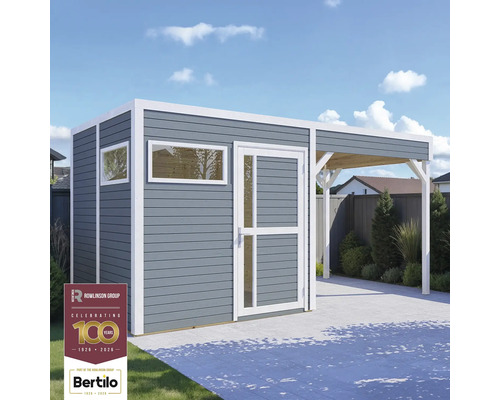 Gartenhaus mit Überdachung aus Holz