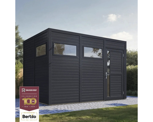 Abri de jardin avec fenêtres et porte