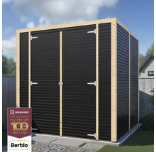 Abri de jardin avec double porte et cadre en bois