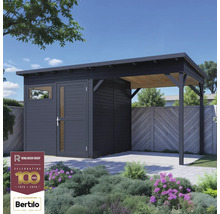 Abri de jardin avec auvent en bois