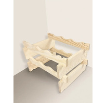 Casier à vin en bois pour six bouteilles