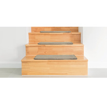 Escalier en bois avec tapis de marche