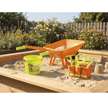 Bac à sable jouet avec brouette, seau et accessoires