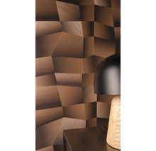Gros plan d'un mur avec une structure de panneaux tridimensionnelle