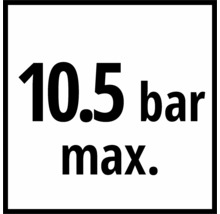 Pression maximale 10.5 bar