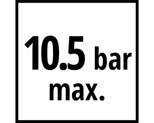 Pression maximale 10.5 bar