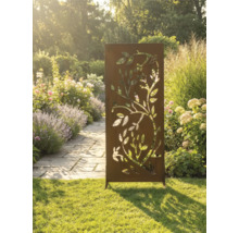 Panneau décoratif de confidentialité en métal avec motif d'arbre découpé dans le jardin
