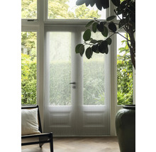 Vue d'une pièce avec porte double et moustiquaire