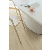 Pièce lumineuse avec table à manger, chaise et livre