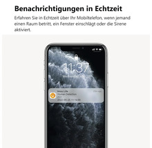 Smartphone zeigt eine Echtzeit-Benachrichtigung für eine Personenerkennung über die Imou Life App.