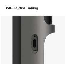 Gros plan sur un produit avec port USB-C pour charge rapide.