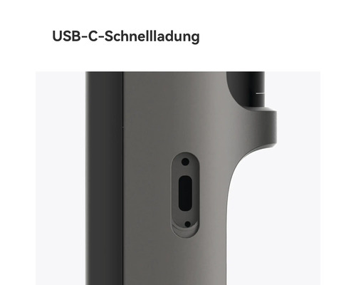 Gros plan sur un produit avec port USB-C pour charge rapide.