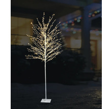 Arbre lumineux à LED blanc chaud pour l'extérieur, décoration de Noël sur socle.