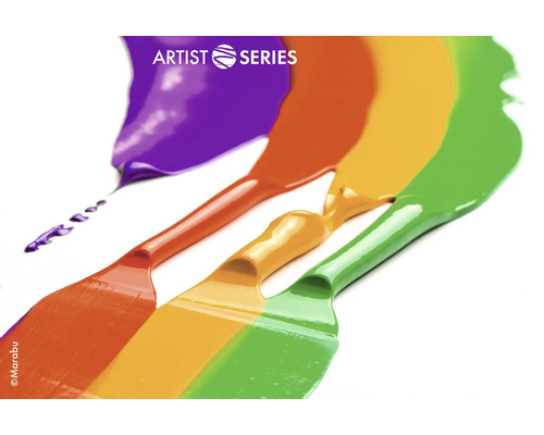 Farbstriche der Künstlerfarben aus der Marabu Artist Series