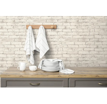 Papier peint intissé Attractive 3 aspect pierre blanc gris