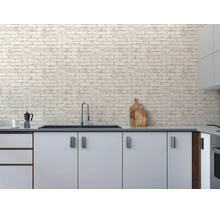 Papier peint intissé Attractive 3 aspect pierre blanc gris