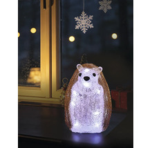 Hérisson décoratif à LED en acrylique, éclairé de l'intérieur, figurine de Noël debout pour l'intérieur et l'extérieur.