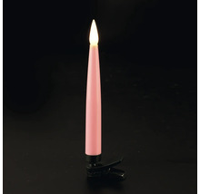 Bougie de Noël LED avec clip, rose