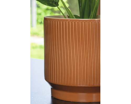 Blumentopf Passion for Pottery Steinzeug Ø 17 cm 17 x 17 x 15,2 cm orange