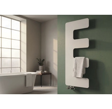 Radiateur design Rotheigner Eta 870 x 360 mm blanc raccordement d'un seul côté en bas