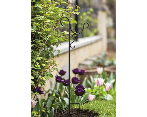 Crochet de jardin Lafiora métal 22 x 90 cm noir