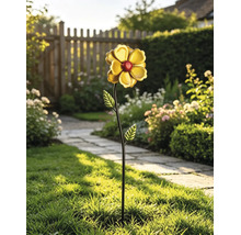 Tuteur de jardin moulin à vent Lafiora Dahlid mètal h 70 cm jaune