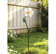 Gartenstecker Windrad Lafiora Blume Metall H 70 cm weiß