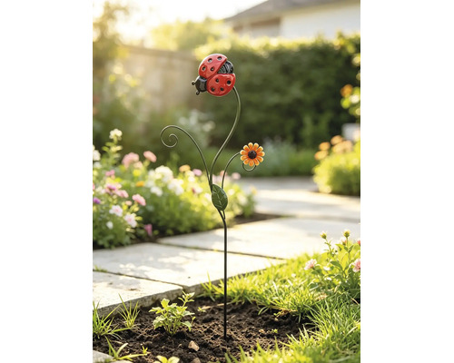 Tuteur décoratif Coccinelle Lafiora métal h 115 cm