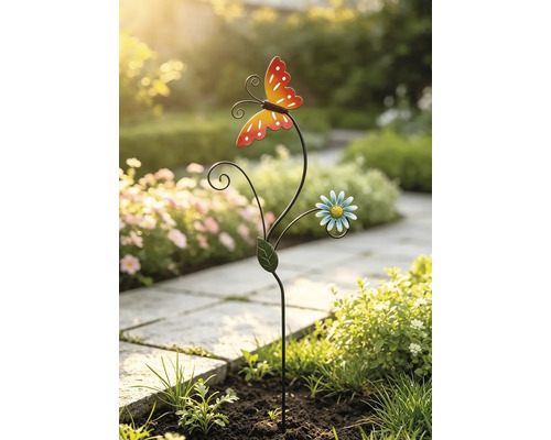 Gartenstecker Schmetterling Lafiora Metall H 115 cm