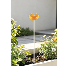 Tuteur de jardin papillon Lafiora métal h 115 cm orange