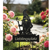 Tuteur de jardin Lafiora lieu préféré métal h 50 cm noir