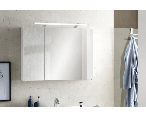 Spiegelschrank Möbelpartner Dorina 90 x 16 x 75 cm weiß 3-türig