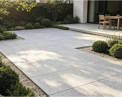 Dalle de terrasse granite gris 60 cm x 60 cm x 3 cm