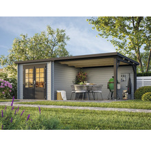 Abri de jardin Palmako Ella 6,9+10 m² 614 x 340 cm gris clair-anthracite