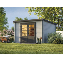 Gartenhaus Palmako Ella 8,7 m² 300 x 300 cm hellgrau-anthrazit