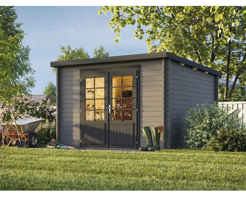 Gartenhaus Palmako Ella 8,7 m² 323 x 340 cm dunkelgrau-anthrazit