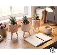 Mélange Haworthia et Aloe FloraSelf h 7-15 cm pot Ø 5,5 cm sélection aléatoire de variétés (Image AI modified or generated)
