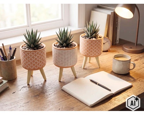 Mélange Haworthia et Aloe FloraSelf h 7-15 cm pot Ø 5,5 cm sélection aléatoire de variétés (Image AI modified or generated)