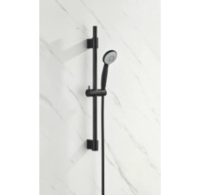 Ensemble de douche avec pommeau, barre de douche et flexible pour montage mural dans la salle de bain.