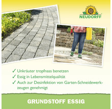 Neudorff Grundstoff Essig zur Unkrautbekämpfung auf Wegen und zur Desinfektion von Gartengeräten