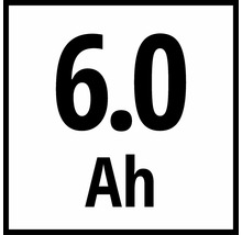 Symbol für eine Akkukapazität von 6,0 Amperestunden