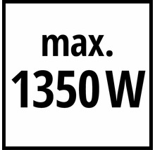 Symbol für maximale elektrische Leistung von 1350 Watt